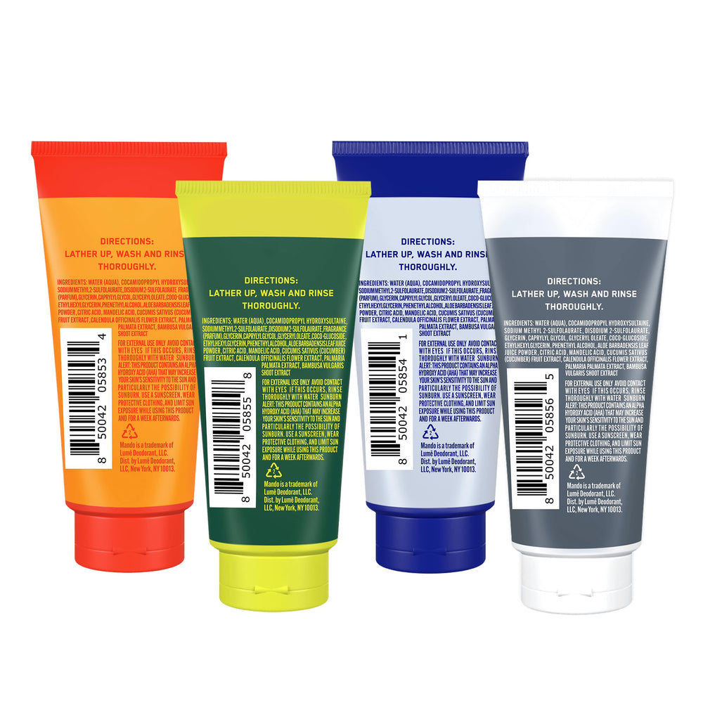 Mando Mini Body Wash Mt Fuji bottle highlighting refreshing, clean scent