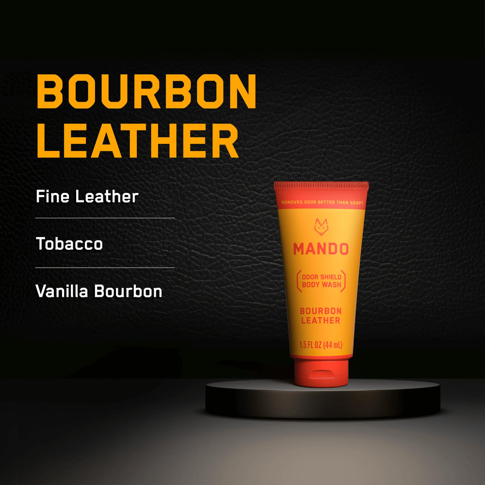 Mando Mini Body Wash Unscented bottle delivering gentle, all-day cleanliness
