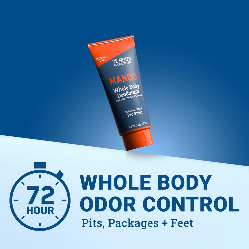 Mando Invisible Cream image shows skin-safe formula for versatile body use.