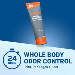 Mando Odor Shield bottle closeup highlights gentle cleansing ingredients