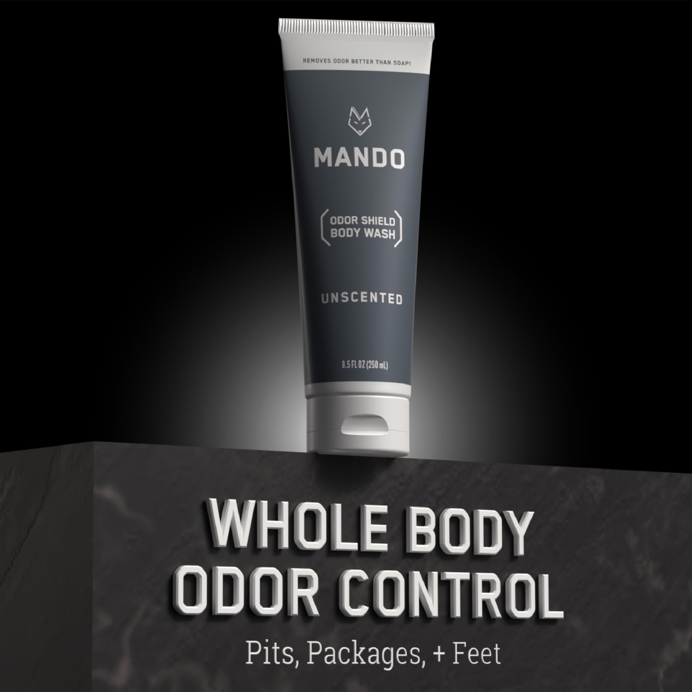 Mando Odor Shield bottle pour action for quick, long-lasting odor control