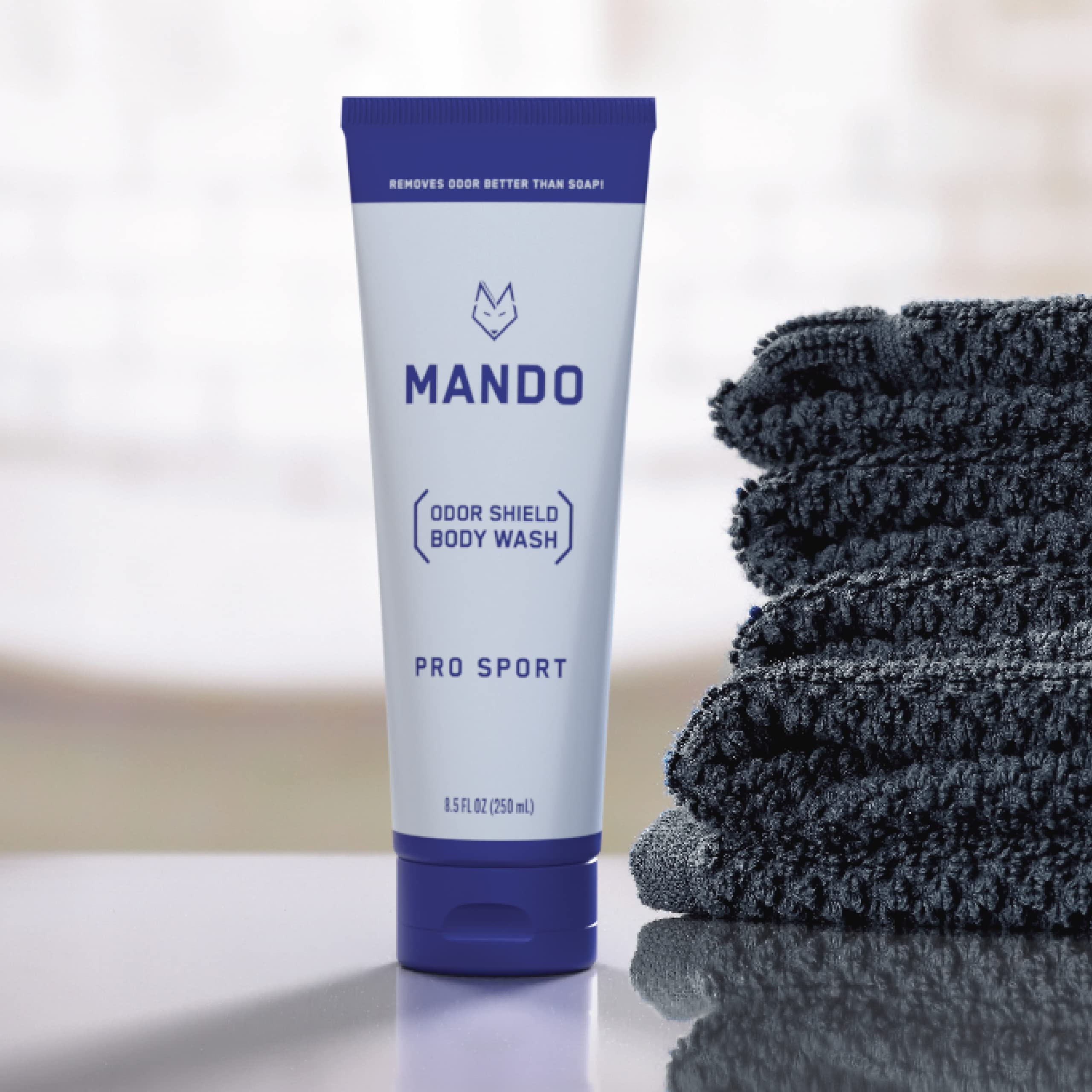 Mando Odor Shield packaging front communicates Pro Sport branding.