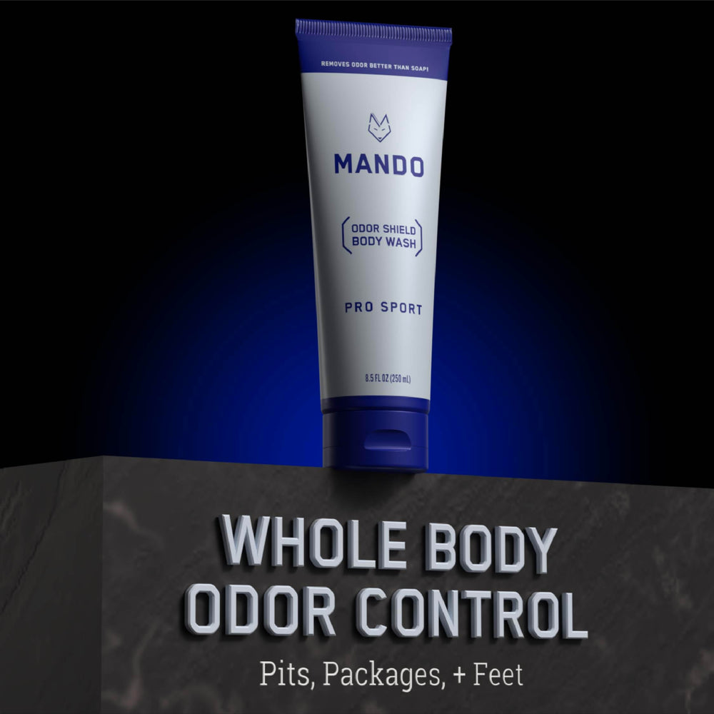 Mando Odor Shield pump-top closeup highlights easy dispensing.
