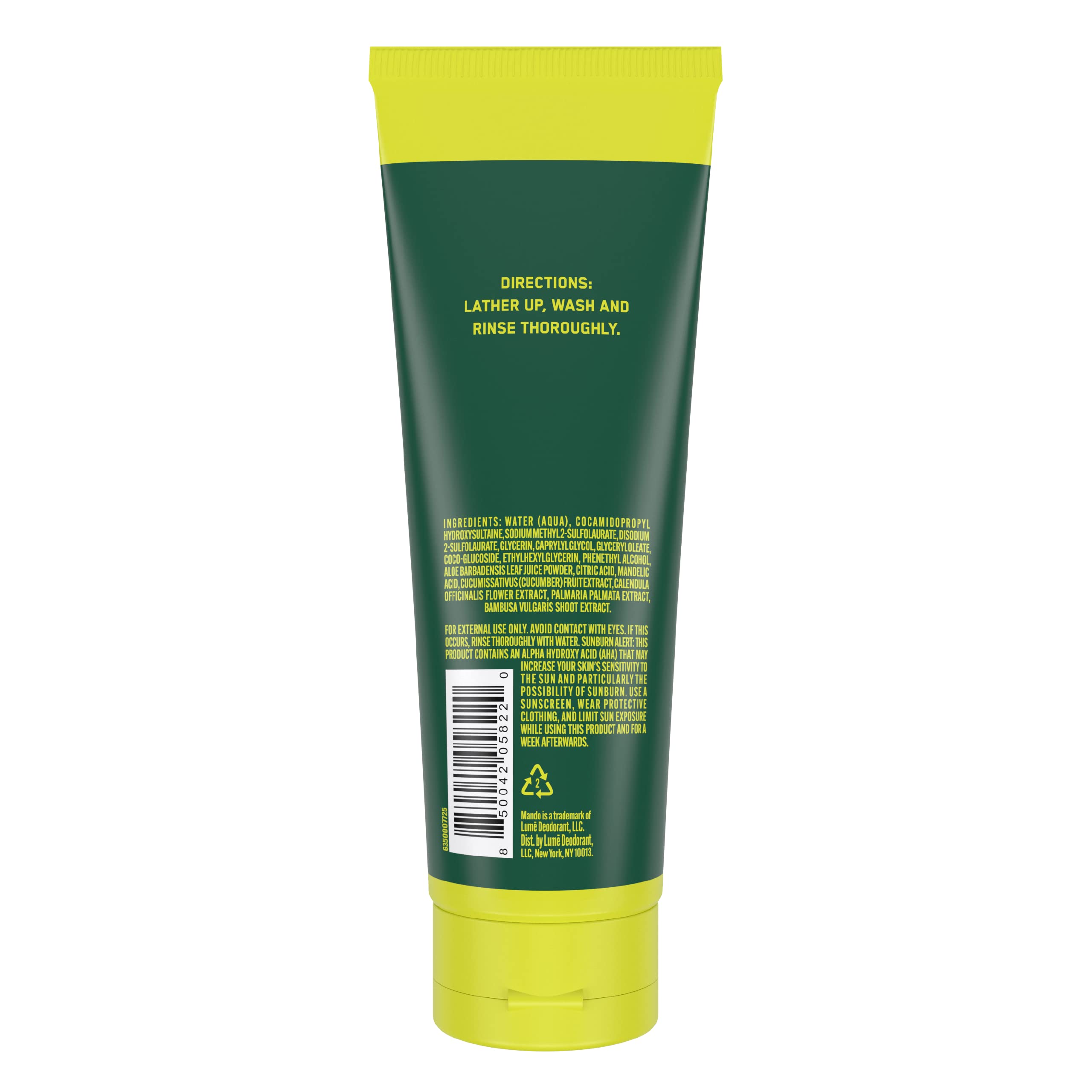 Mando Odor Shield label highlights SLS/SLES-free formula for gentle cleansing.