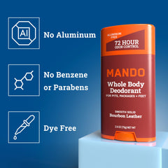 Mando Bourbon Leather two-pack for convenient, everyday freshness.