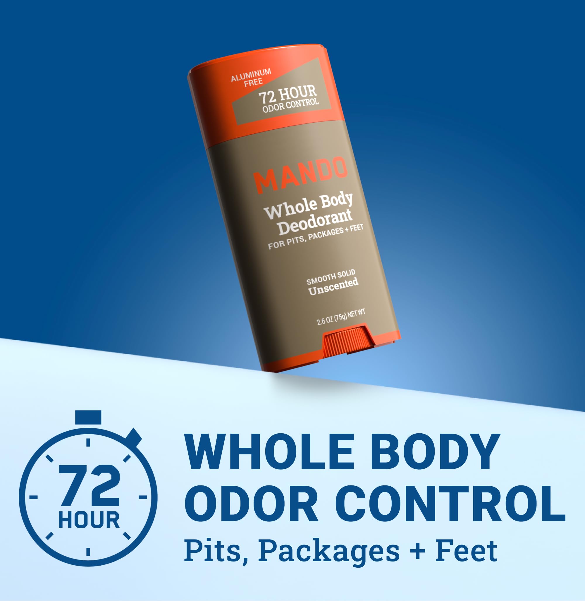 Mando packaging two-pack front displays easy-take-on-the-go odor control.