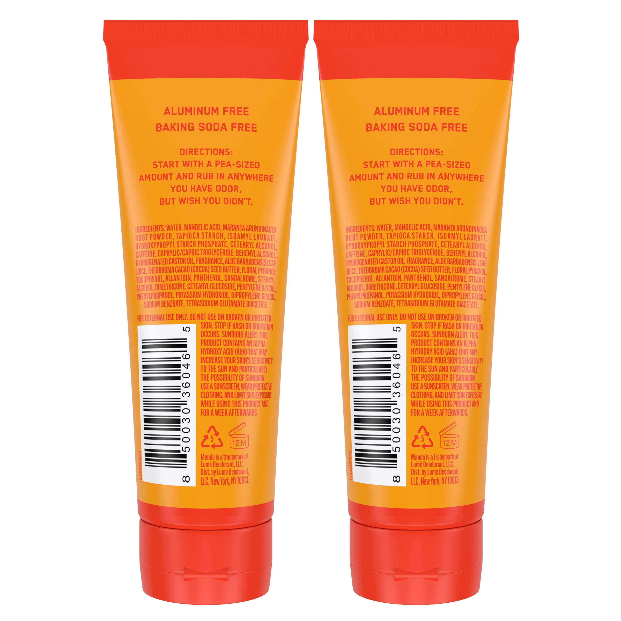 Mando skin-safe, hypoallergenic formula ideal for sensitive areas.
