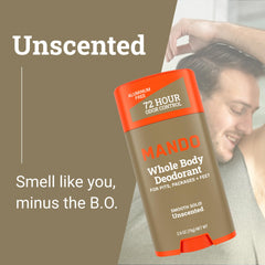 Mando skin-safe hypoallergenic label emphasizes gentle care for sensitive areas.