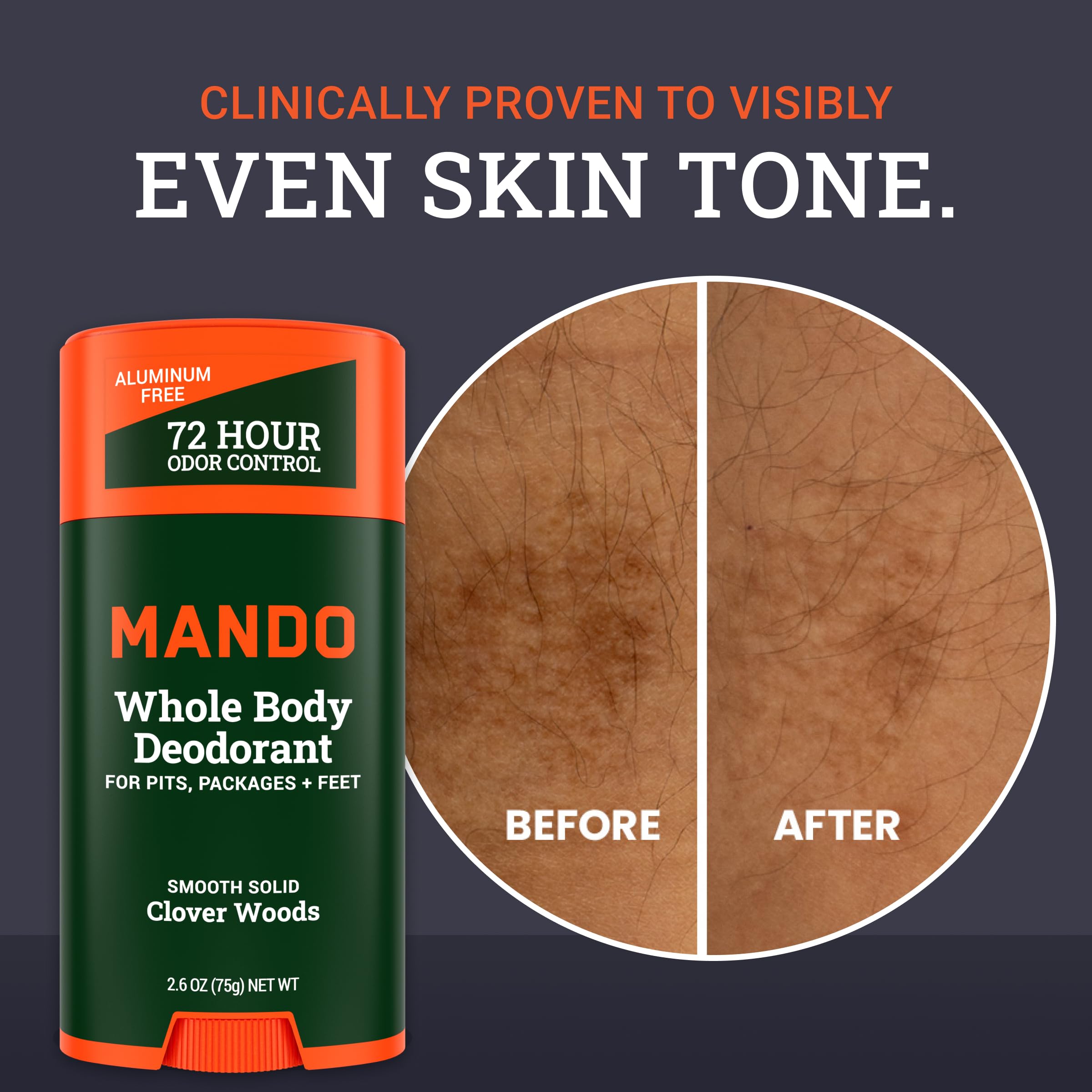 Mando skin-safe hypoallergenic deodorant applied with comfort for sensitive skin.