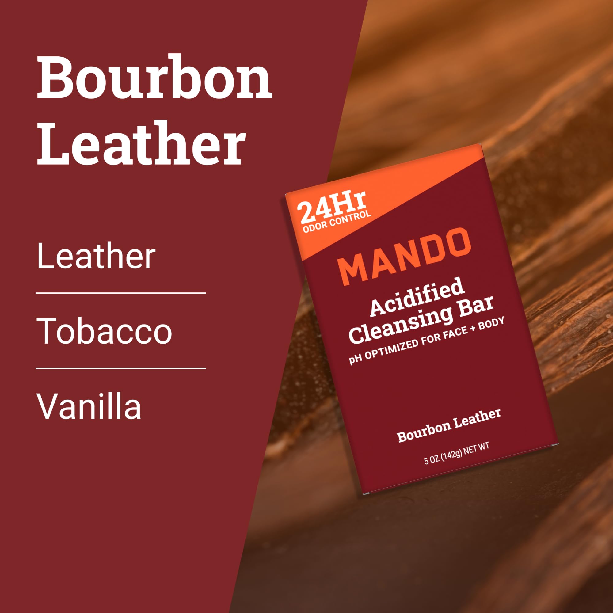 Mando SLS/SLES-free safety claim visual communicates gentle, skin-friendly formula.