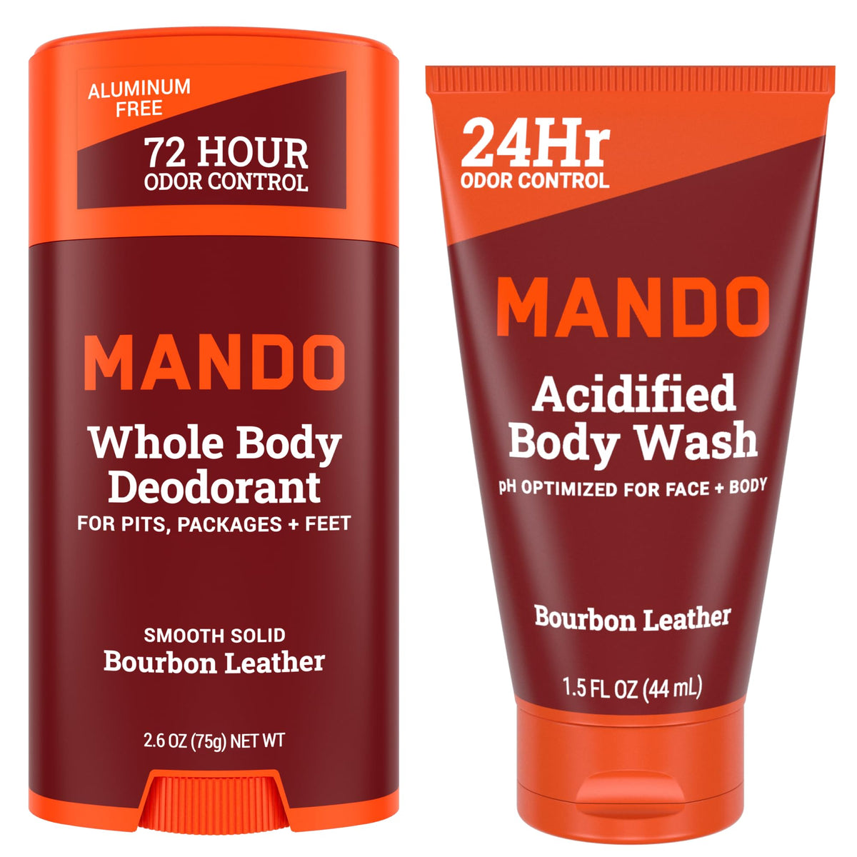 Mando Smooth Solid Stick application glides for all-day odor control.