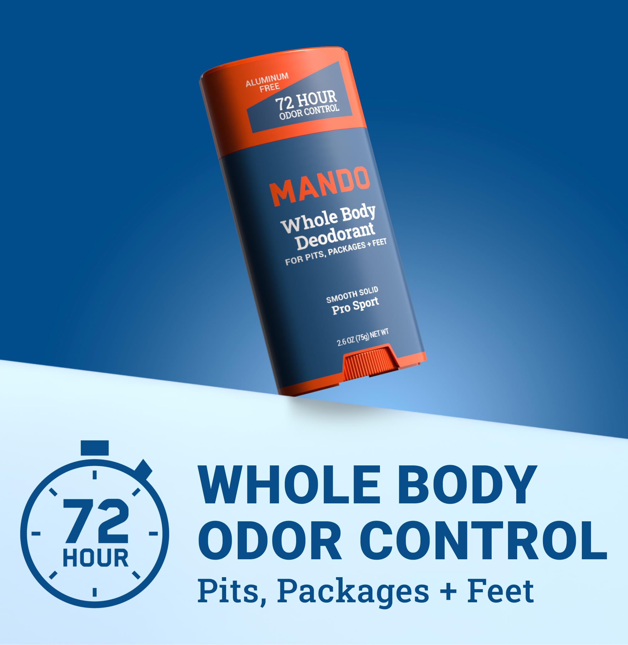Mando solid bar glide demonstrates easy application and odor prevention.