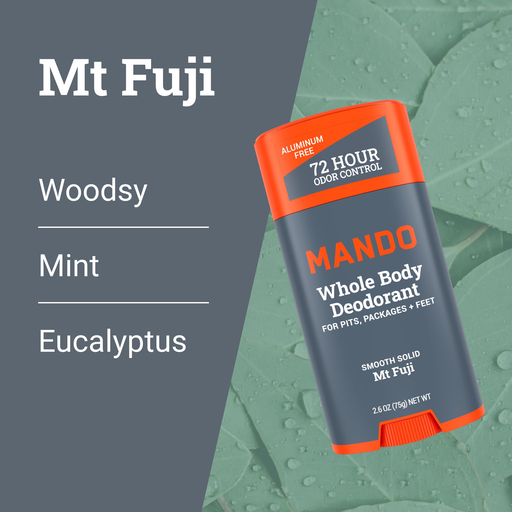 Mando deodorant being applied underarm for smooth glide