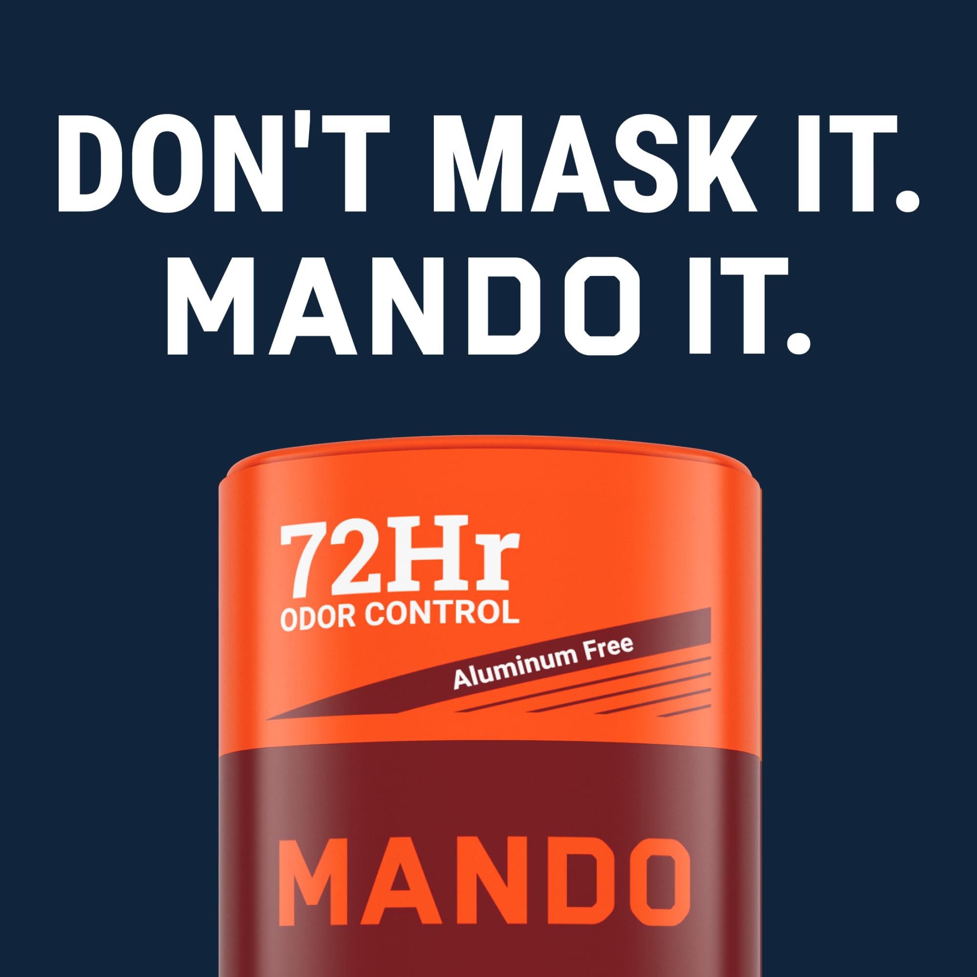 Mando daily routine with solid stick and spray for comprehensive body odor defense.