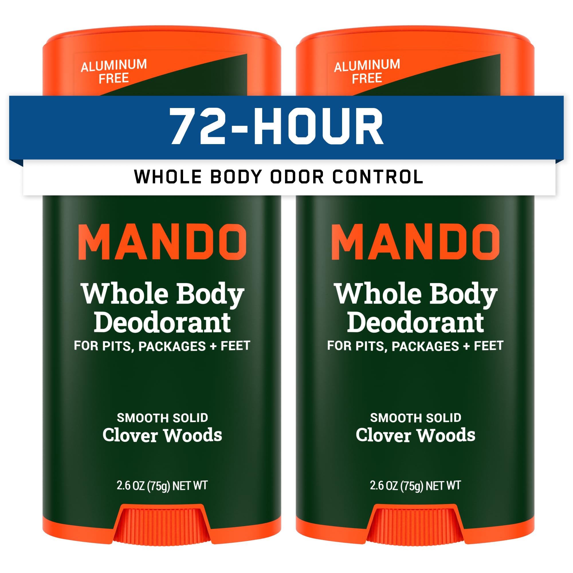 Mando Whole Body Deodorant 2-pack ready for daily wear and travel.