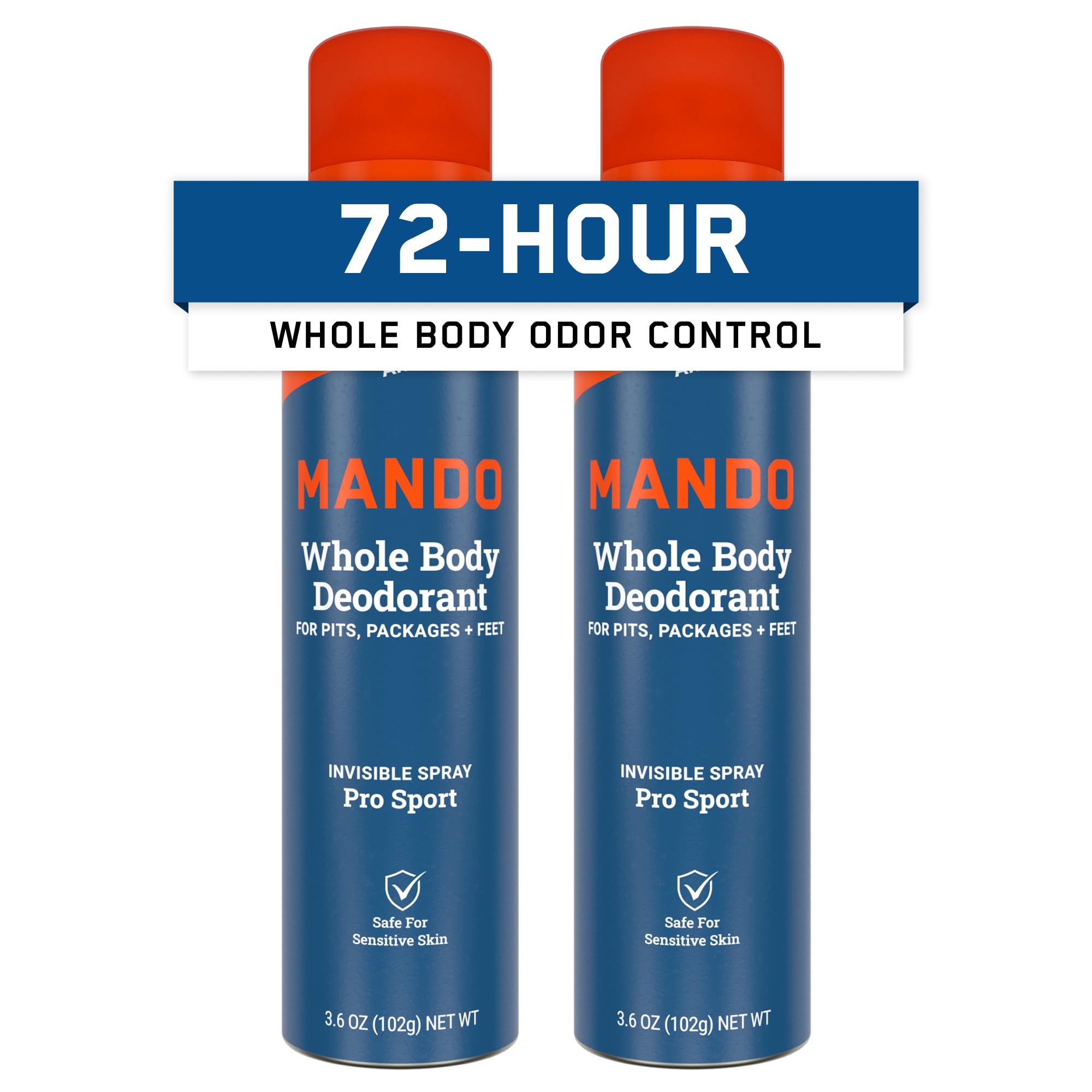Mando Whole Body Deodorant can front offers aluminum-free protection for all-day freshness.