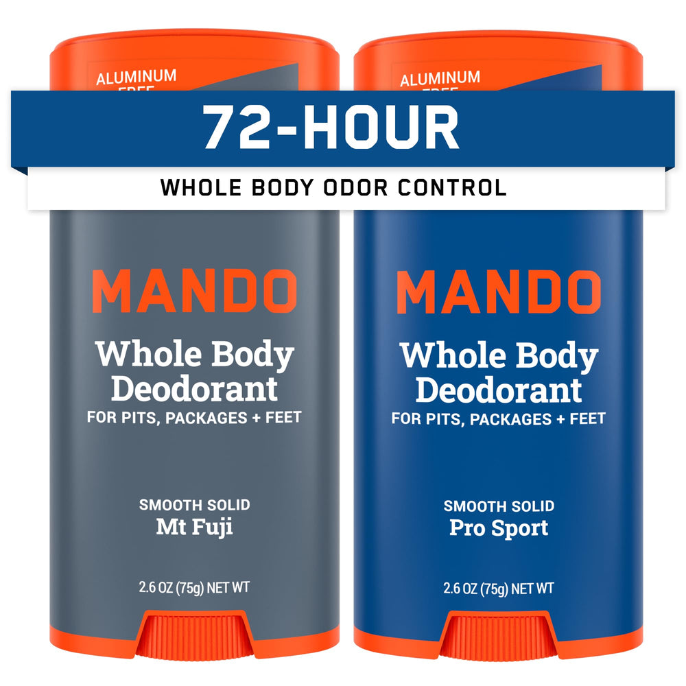 Mando Mt Fuji packaging shows the two-pack deodorant for all-day odor control.