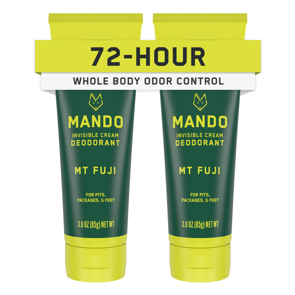 Mando whole-body deodorant packaging shows Mt Fuji scent for everyday freshness