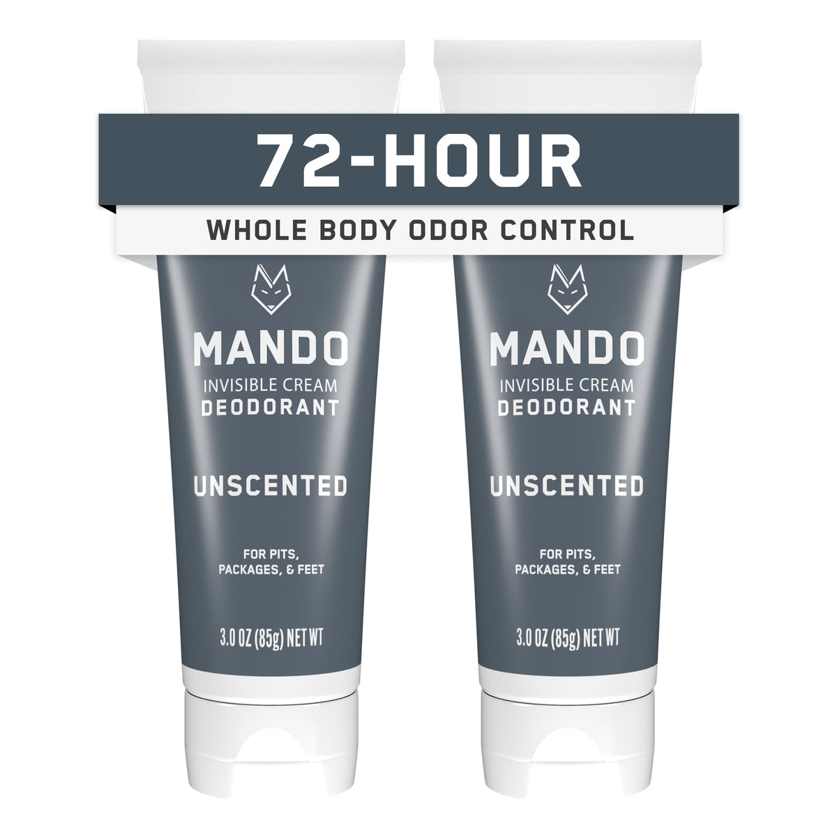Mando Whole Body Deodorant pack-front shows two-pack for all-day odor control.
