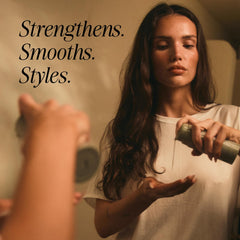 MANE IVY Hair Elixir Serum pump dispensing a precise amount for styling