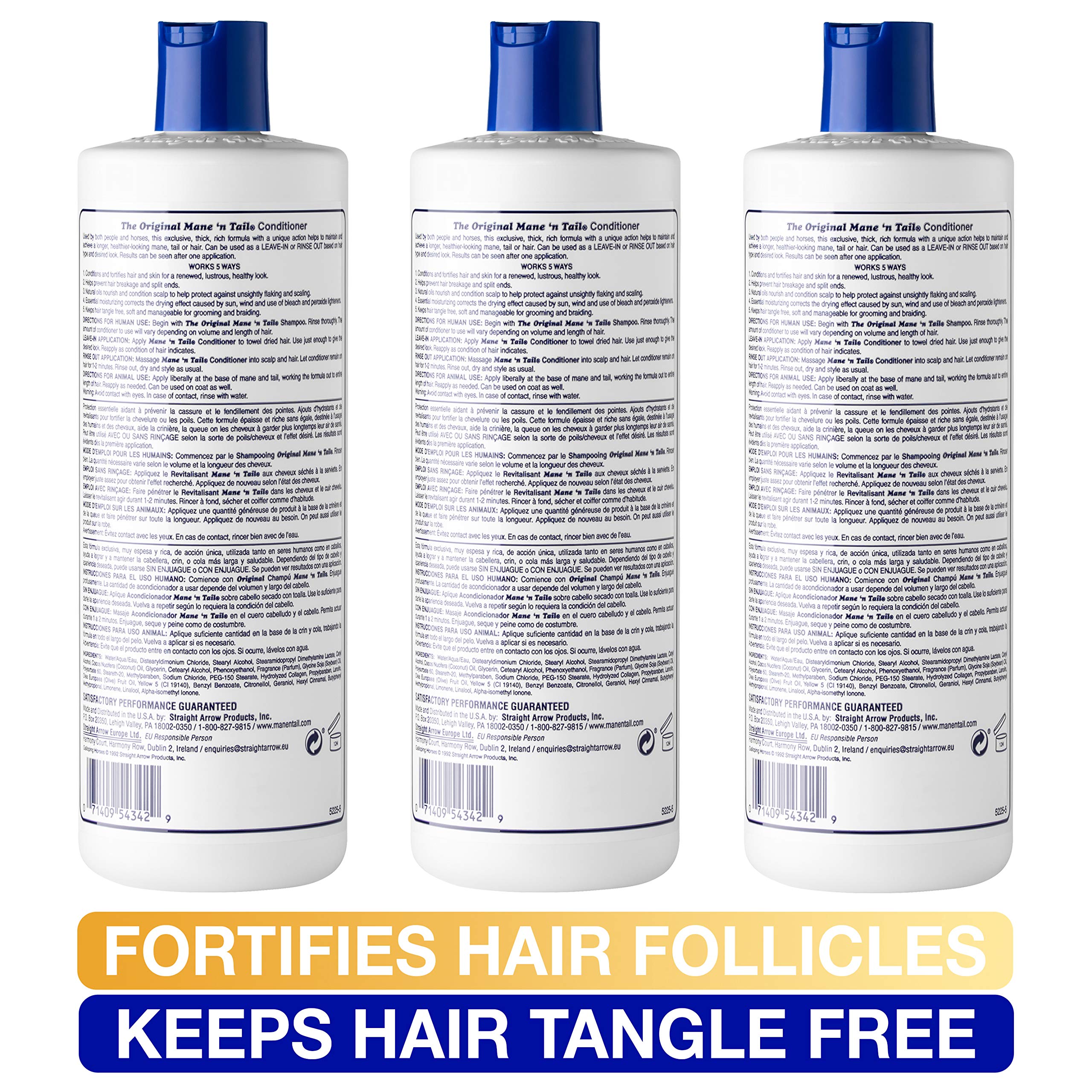 floral apple scent highlighted on Mane 'n Tail bottle for refreshing hair care