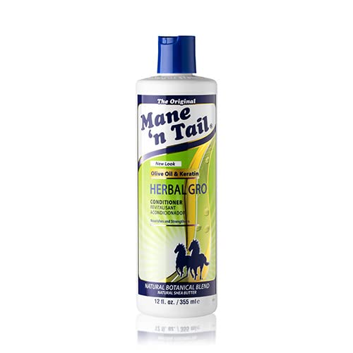Mane 'n Tail conditioner application close-up showcasing detangling and shine benefits