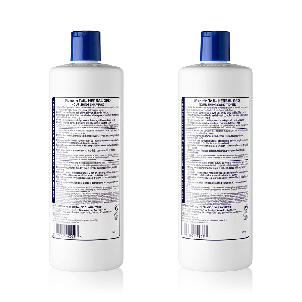 Mane 'n Tail Herbal-Gro conditioner bottle hydrates for silky, healthy-looking hair.