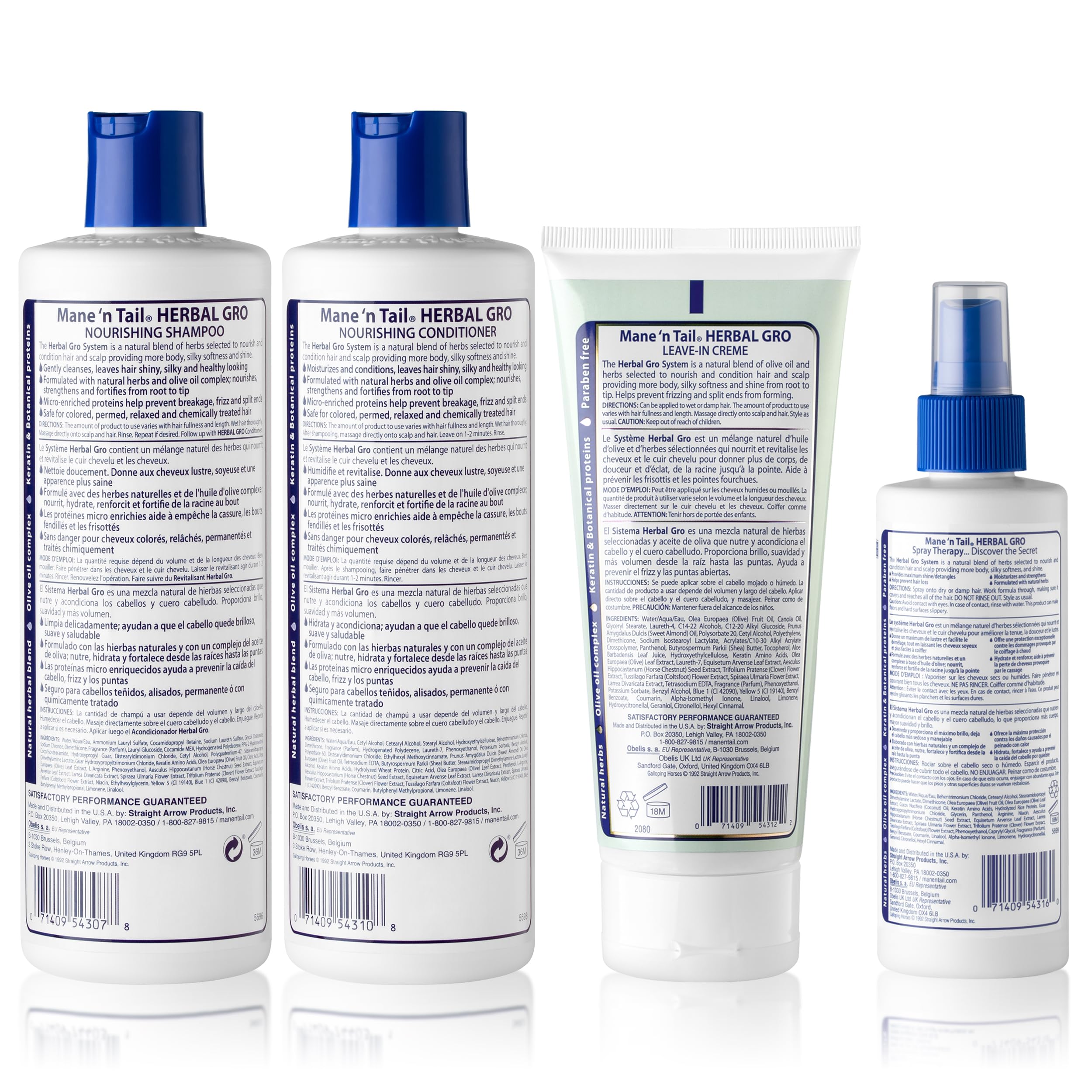 Mane 'n Tail Herbal Gro conditioner bottle delivering detangling and moisturized, healthy-looking hair.