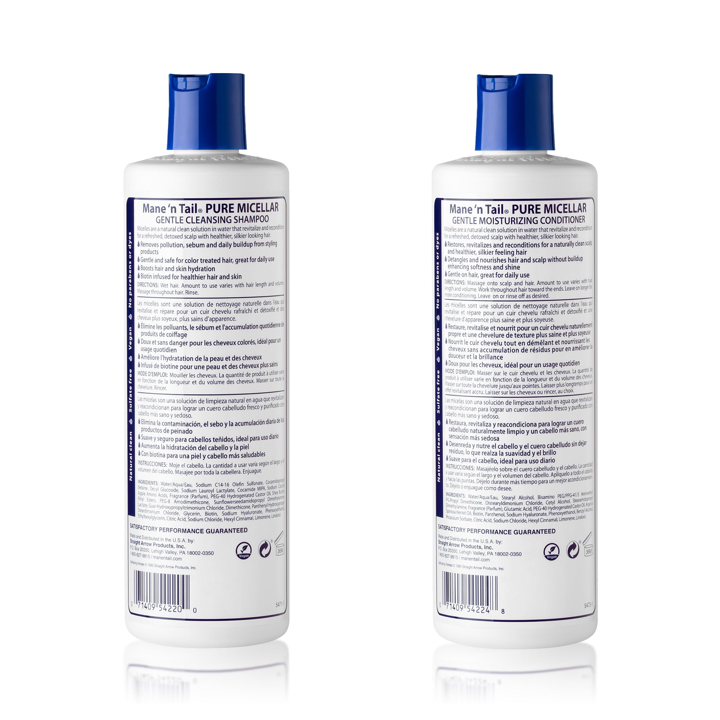 Mane 'n Tail micellar conditioner bottle applying for detangling and softness