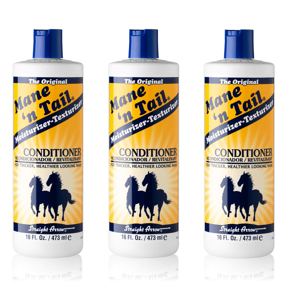 mane 'n tail original formula conditioner 3-pack bottles showcasing thicker fuller hair