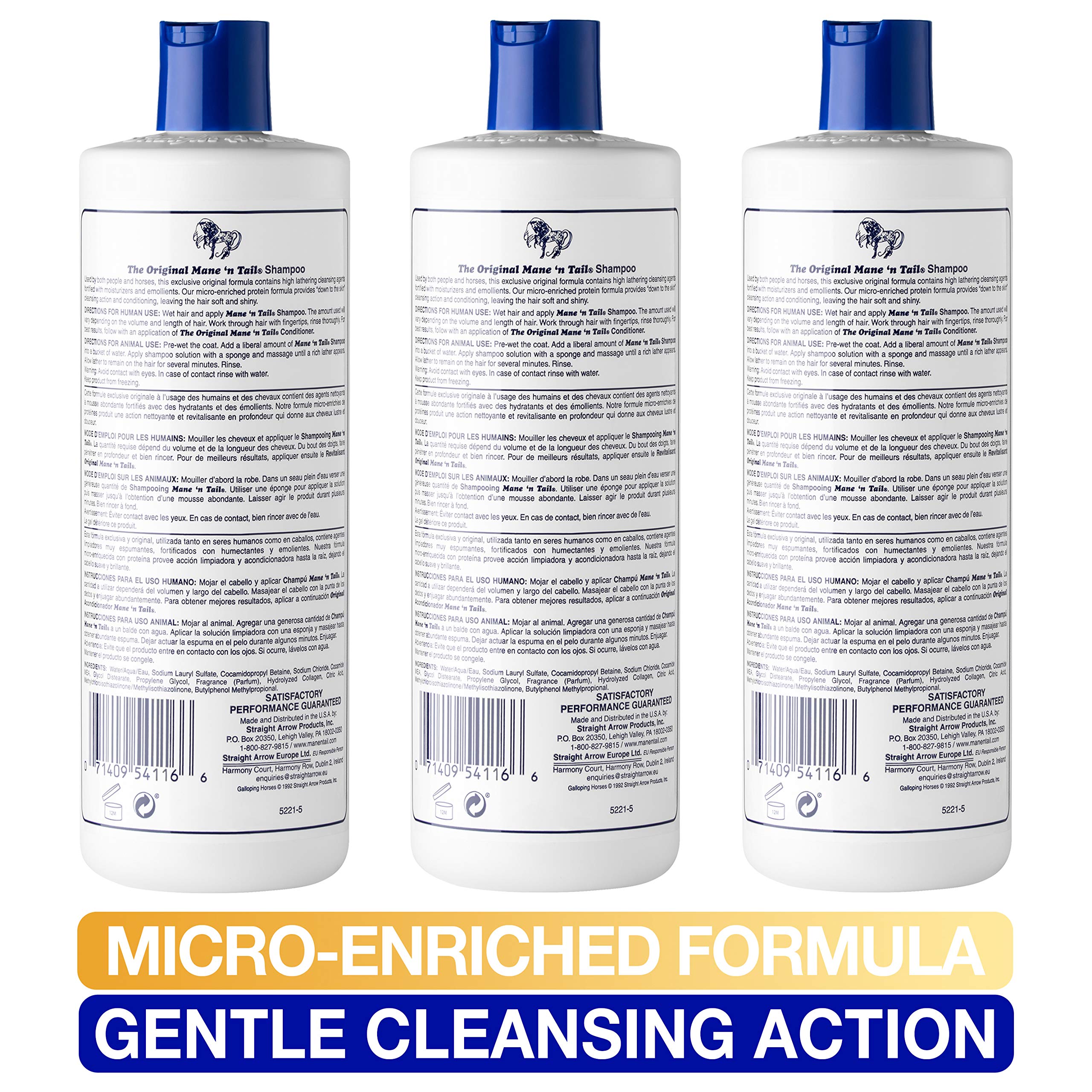 Mane 'n Tail Original Formula Shampoo wet-hair routine supports easy detangling and shine.
