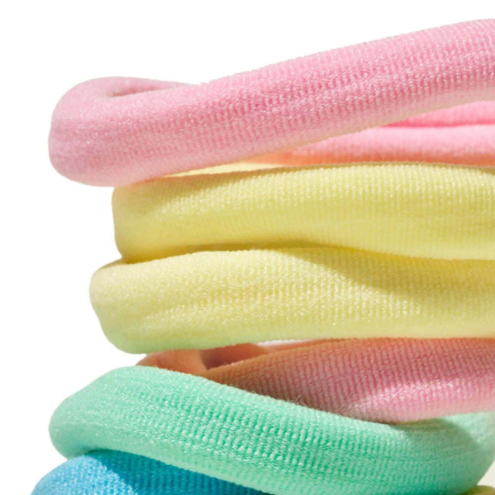 Mane Rainbow fabric hair ties case tote-friendly travel companion.