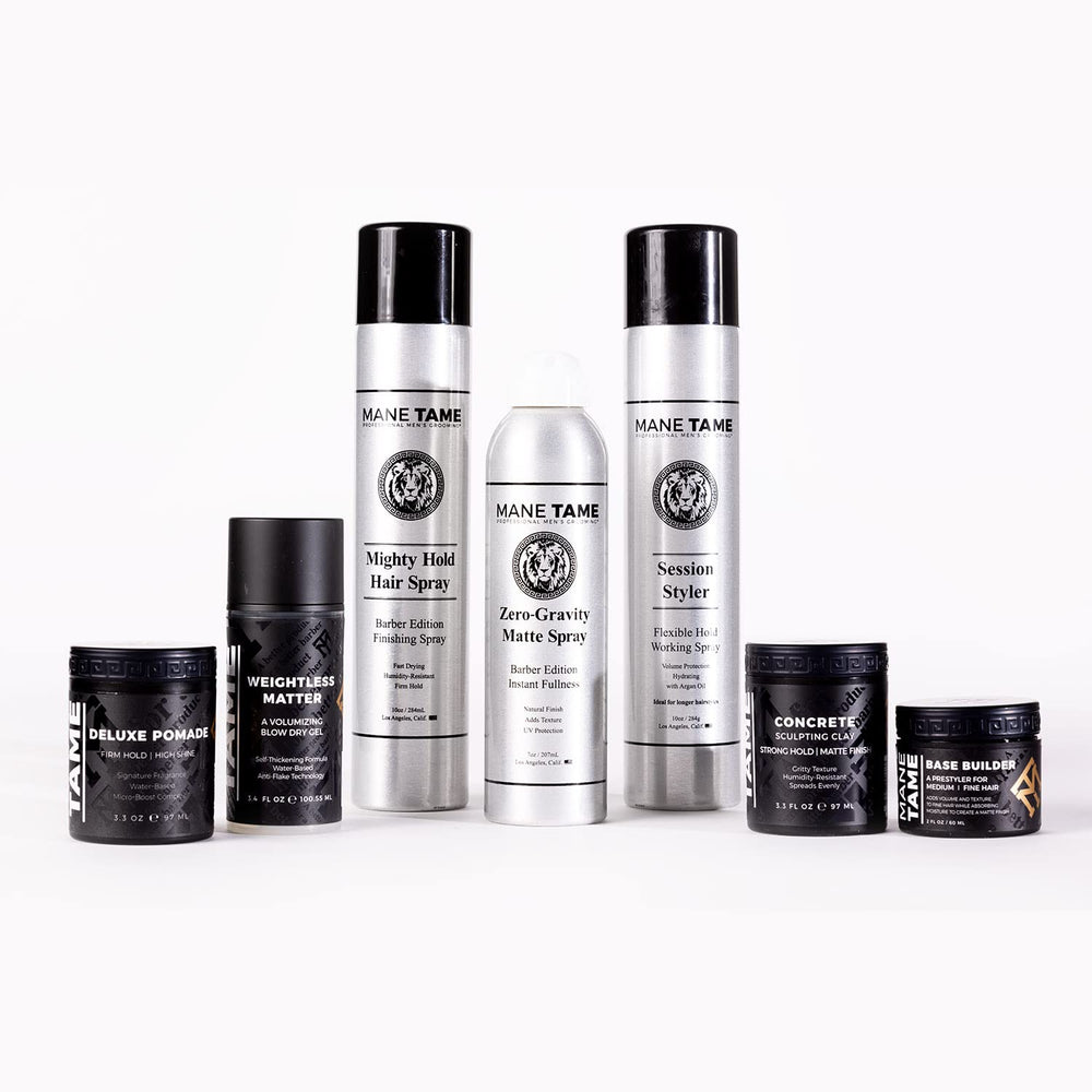 Mane Tame lightweight formula keeps hair buoyant without weighing down.