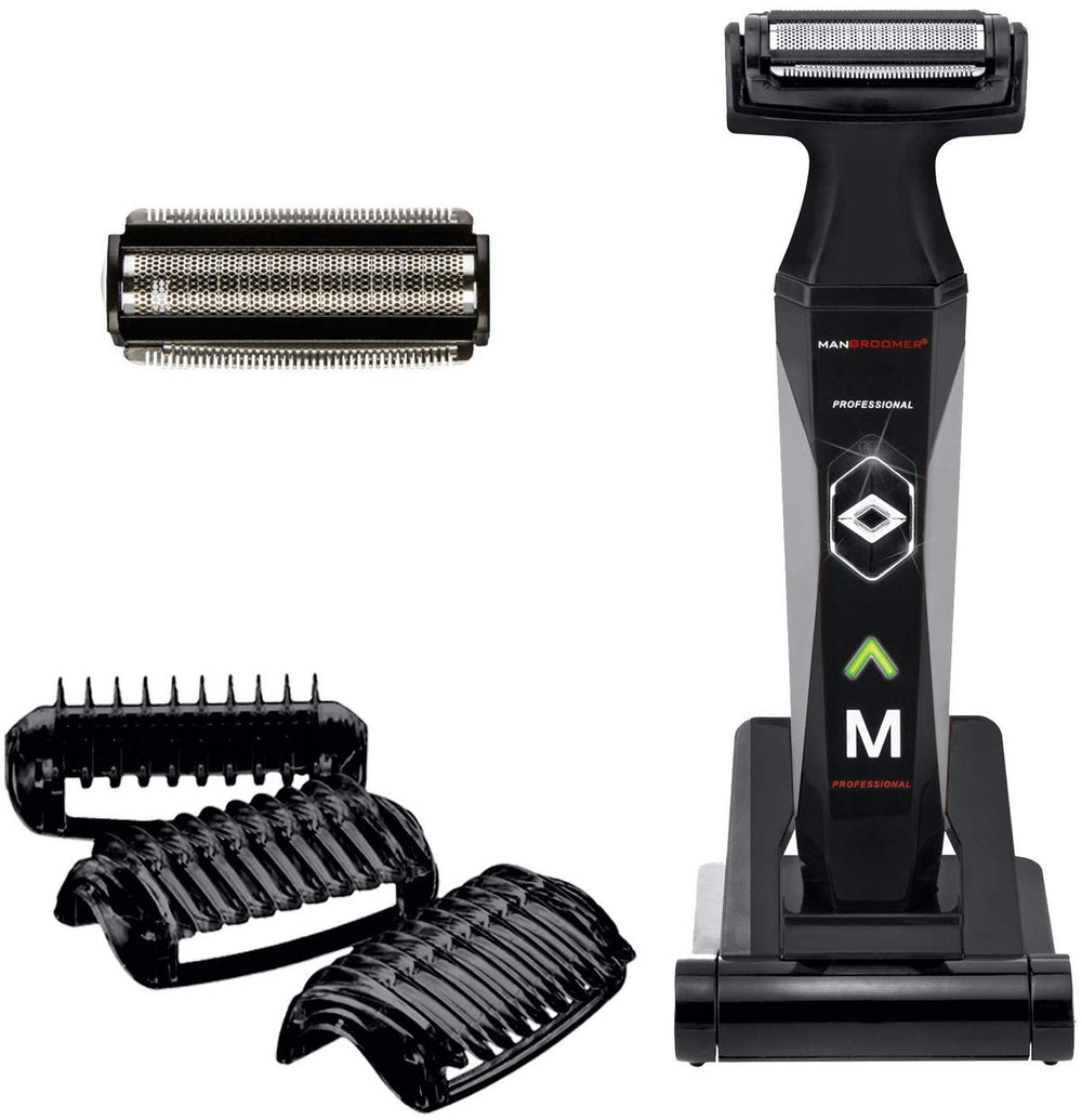 MANGROOMER 2.0 propivot-head glides along curves for precise grooming use case.