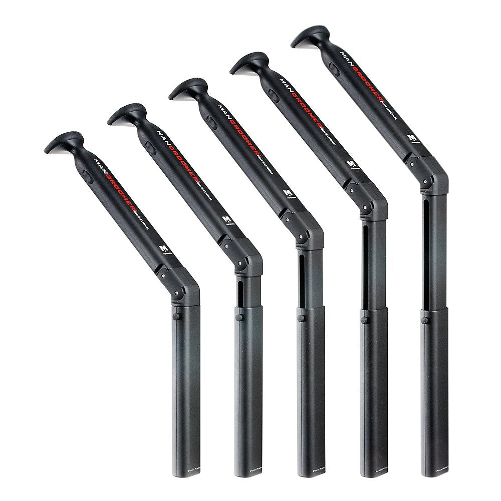 Mangroomer back shaver rubberized grip provides secure comfortable control