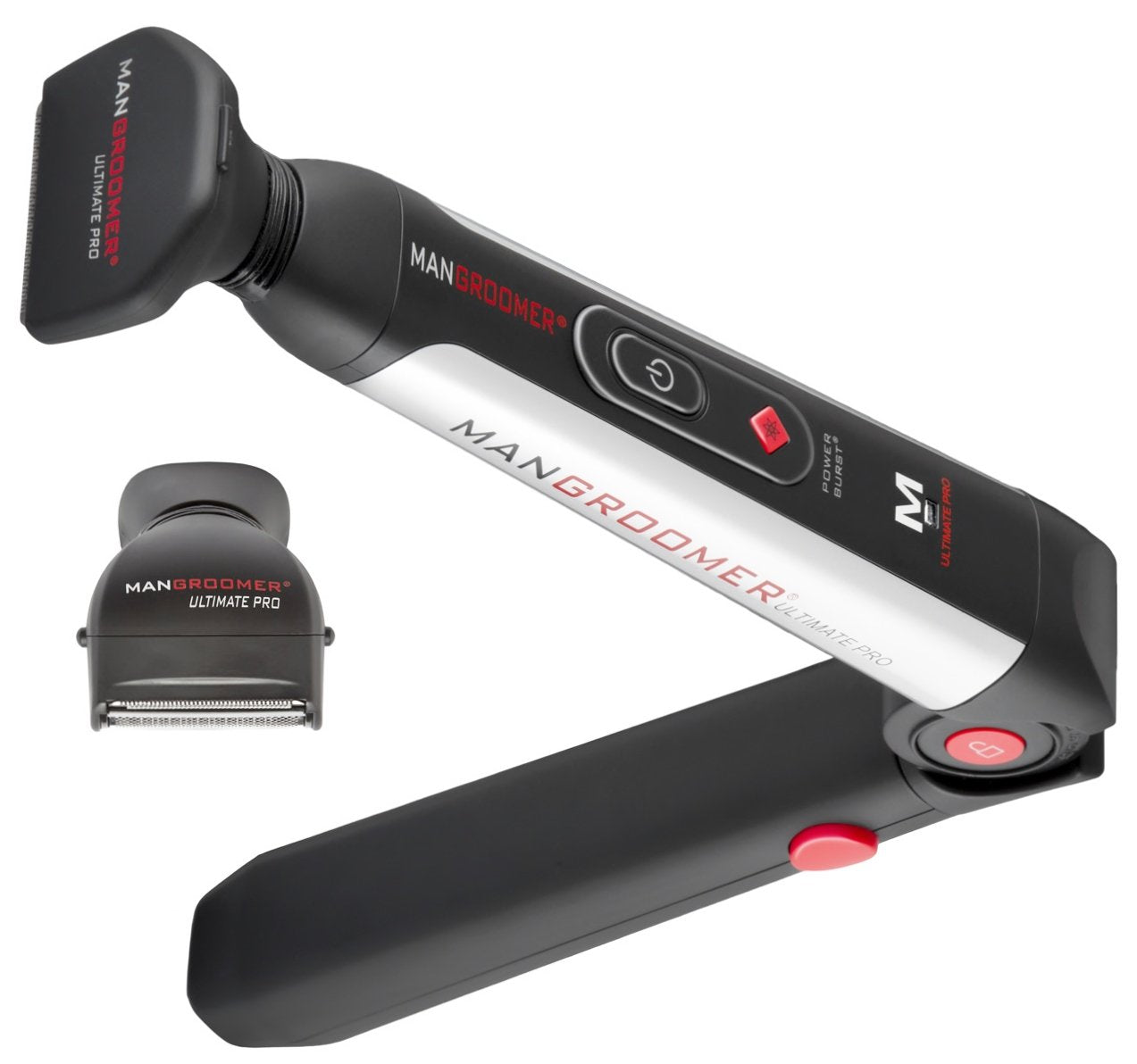 MANGROOMER Ultimate Pro Back Shaver extended handle reach eases back shaving