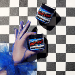 MANIC PANIC Blue Moon mixing bowl shows customizable shade mixing possibilities.