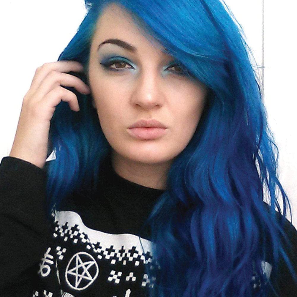 MANIC PANIC Blue Moon packaging highlights playful branding and vegan promise.