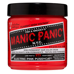 MANIC PANIC Electric Pink Pussycat bottle with bold neon pink dye for DIY color