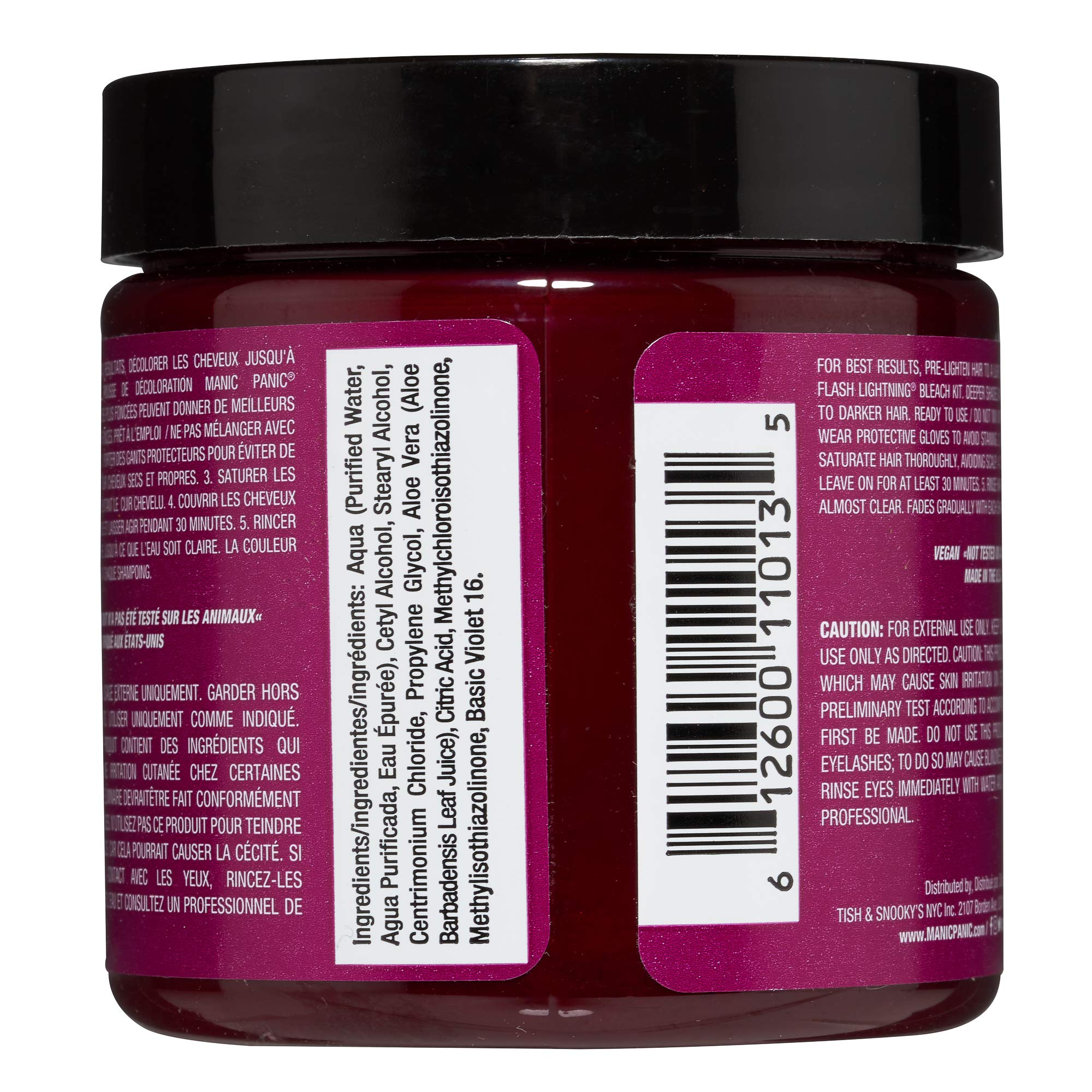 MANIC PANIC Classic Fuschia Shock pour application demonstrates easy semi-permanent color