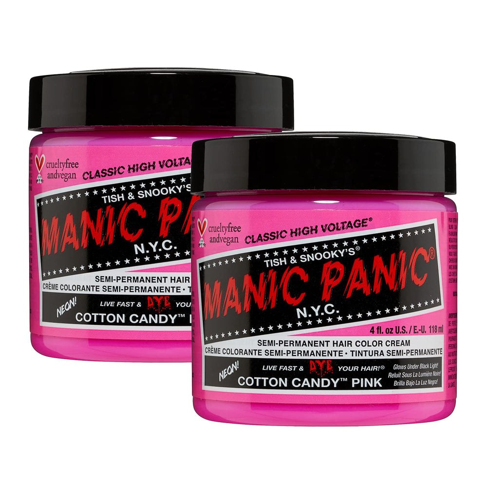 MANIC PANIC Cotton Candy Pink bottle for at-home vibrant color application