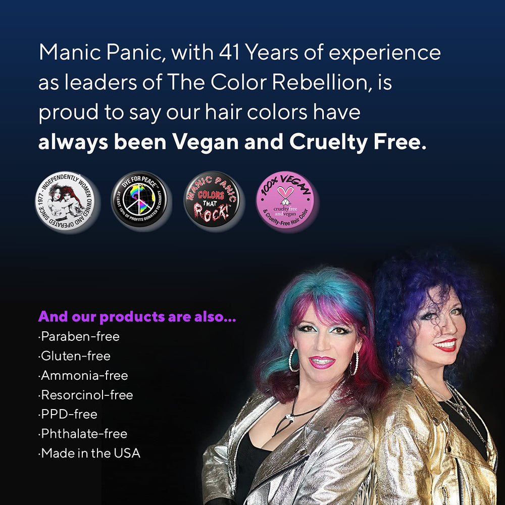 MANIC PANIC Cotton Candy Pink under black light glow demonstrates UV-reactive shade