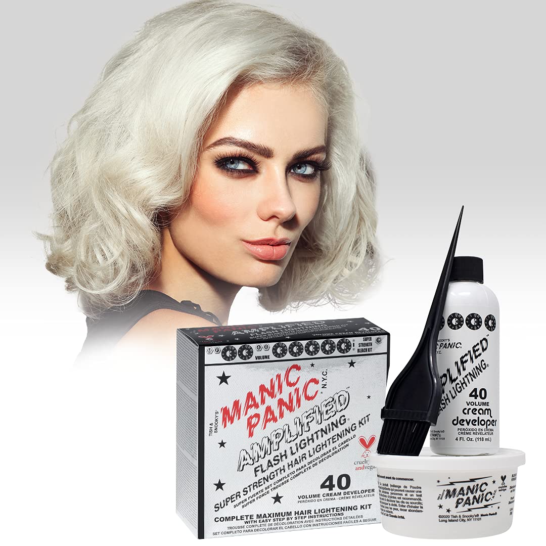 MANIC PANIC dust free bleach powder for even lift on dense hair