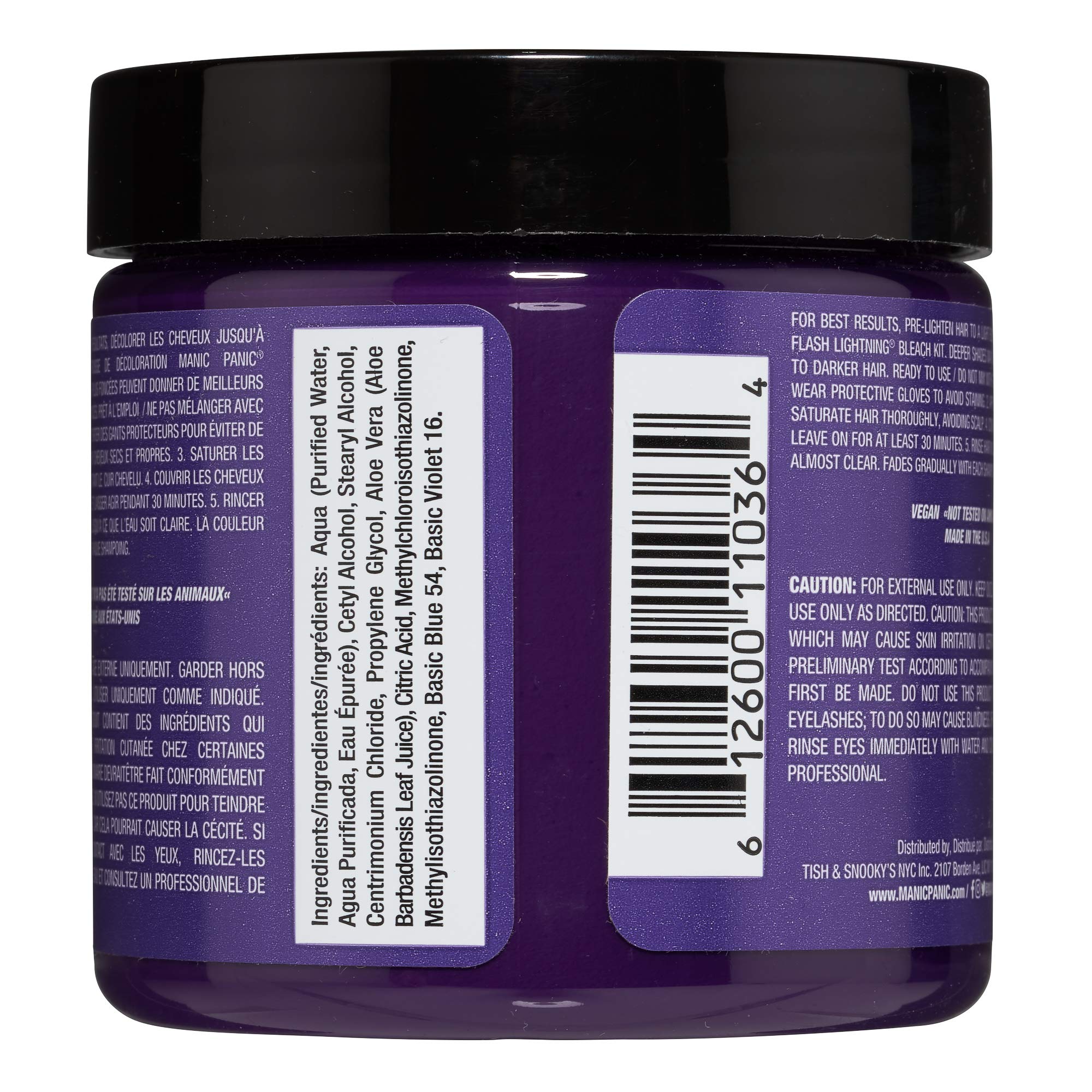 MANIC PANIC Electric Amethyst dye tube ready for shade mixing