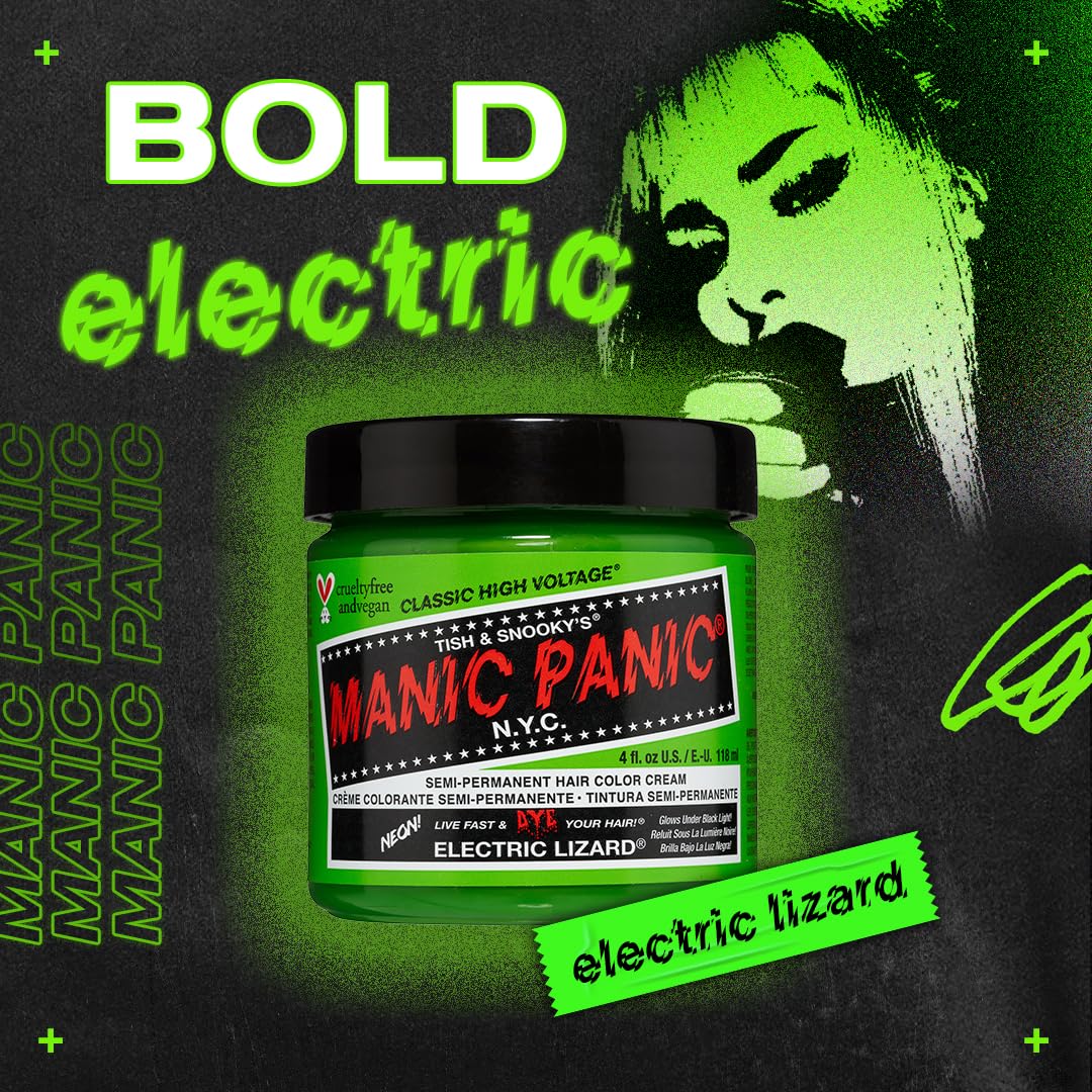 MANIC PANIC Electric Lizard vegan cruelty-free credentials logo