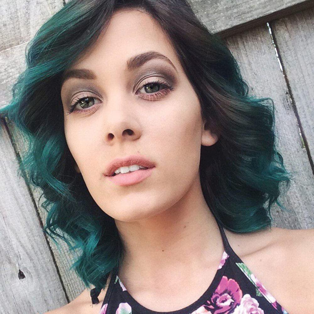 MANIC PANIC Enchanted Forest conditioning hair shows soft, hydrated strands after color