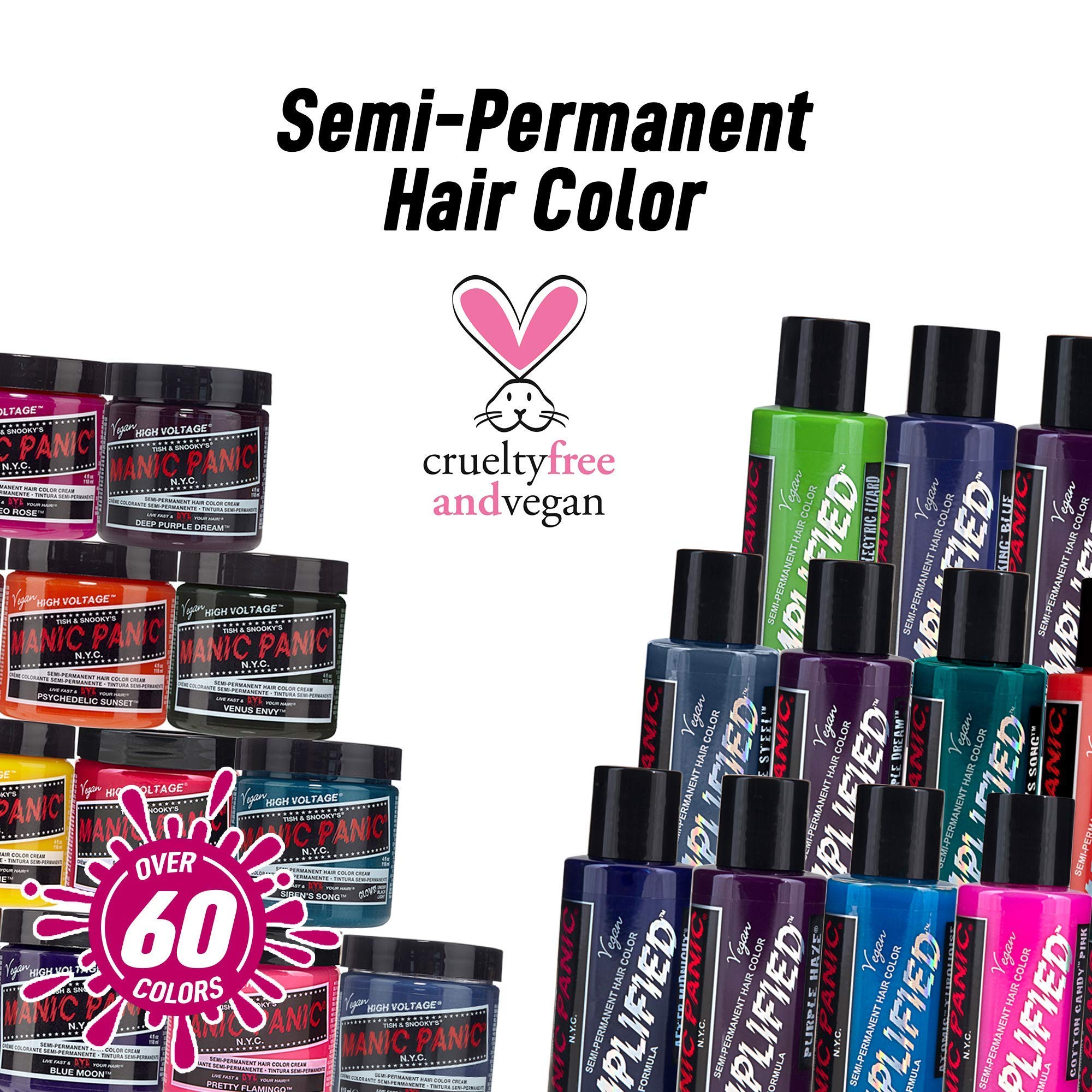 MANIC PANIC festival-ready red hair look shows long-lasting semi-permanent color