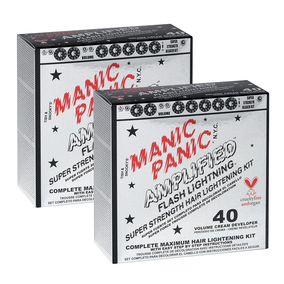 MANIC PANIC Flash Lightning bleach powder designed for strong lift on dark hair