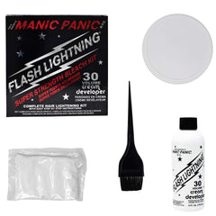 MANIC PANIC Flash Lightning gloves included for at-home bleaching.