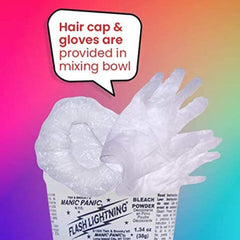 MANIC PANIC Flash Lightning mixing tub used for DIY bleaching